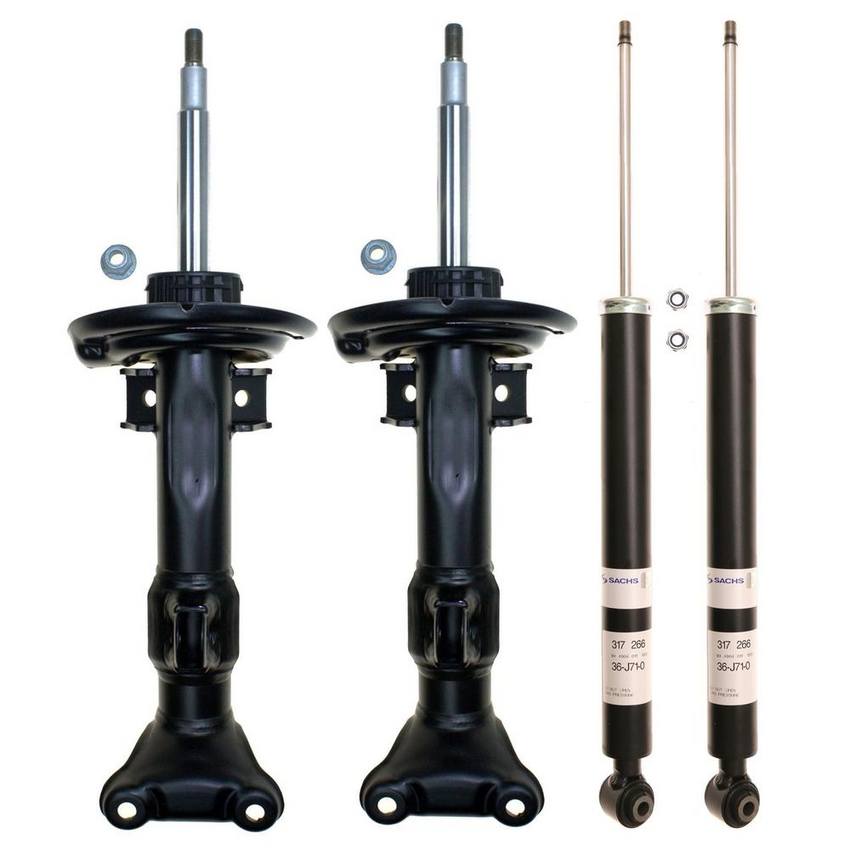 Mercedes Suspension Strut and Shock Absorber Assembly Kit - Front and Rear 204323260064 - Sachs 4015460KIT